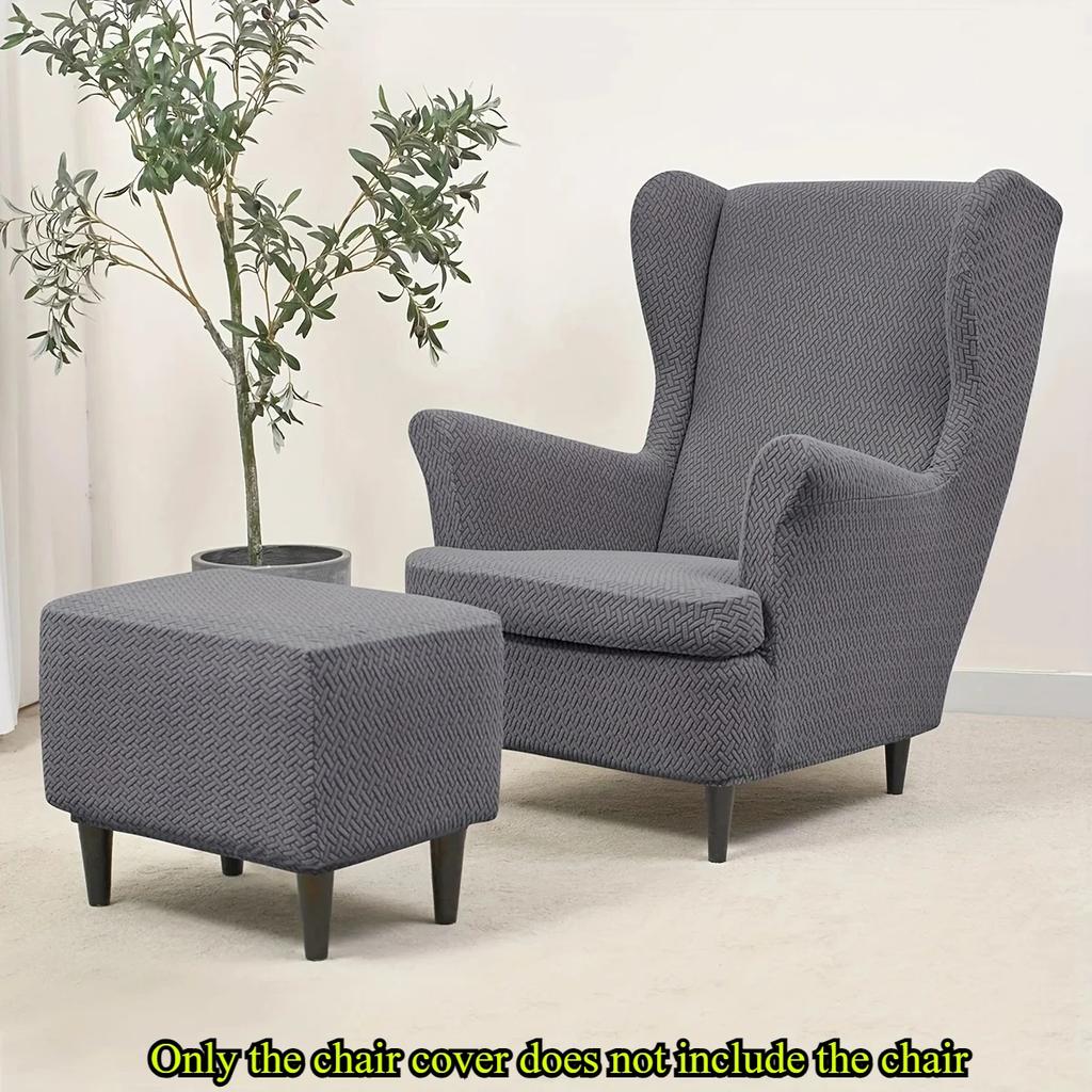 Solid Color Sloping King Back Chair Cover Comfortable Breathable Elastic Armchair Cover with Cushion Cover Furniture Protector