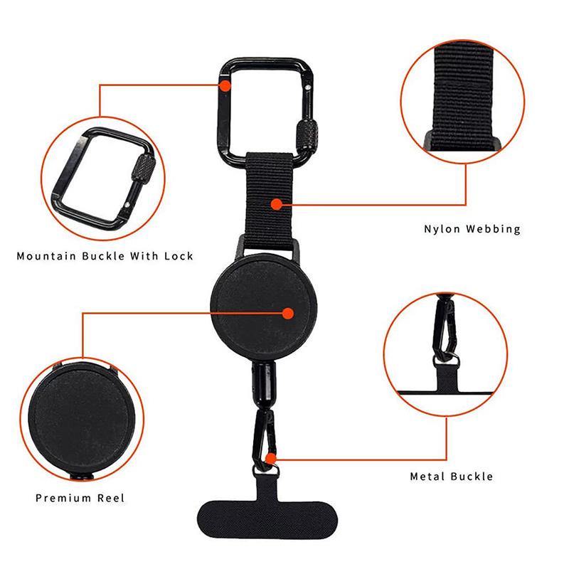 Outdoor Anti-theft Retractable Phone Lanyard, Anti-theft Phone Tether, Prevent Drops, For Travel&Hiking Prevent Falling Lanyard