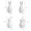 Kawaii Hare Ceramics Rabbit Figurines Nordic Style Hand Painting Embryo Easter Bunny Egg DIY Animal Ornament Room Decoration