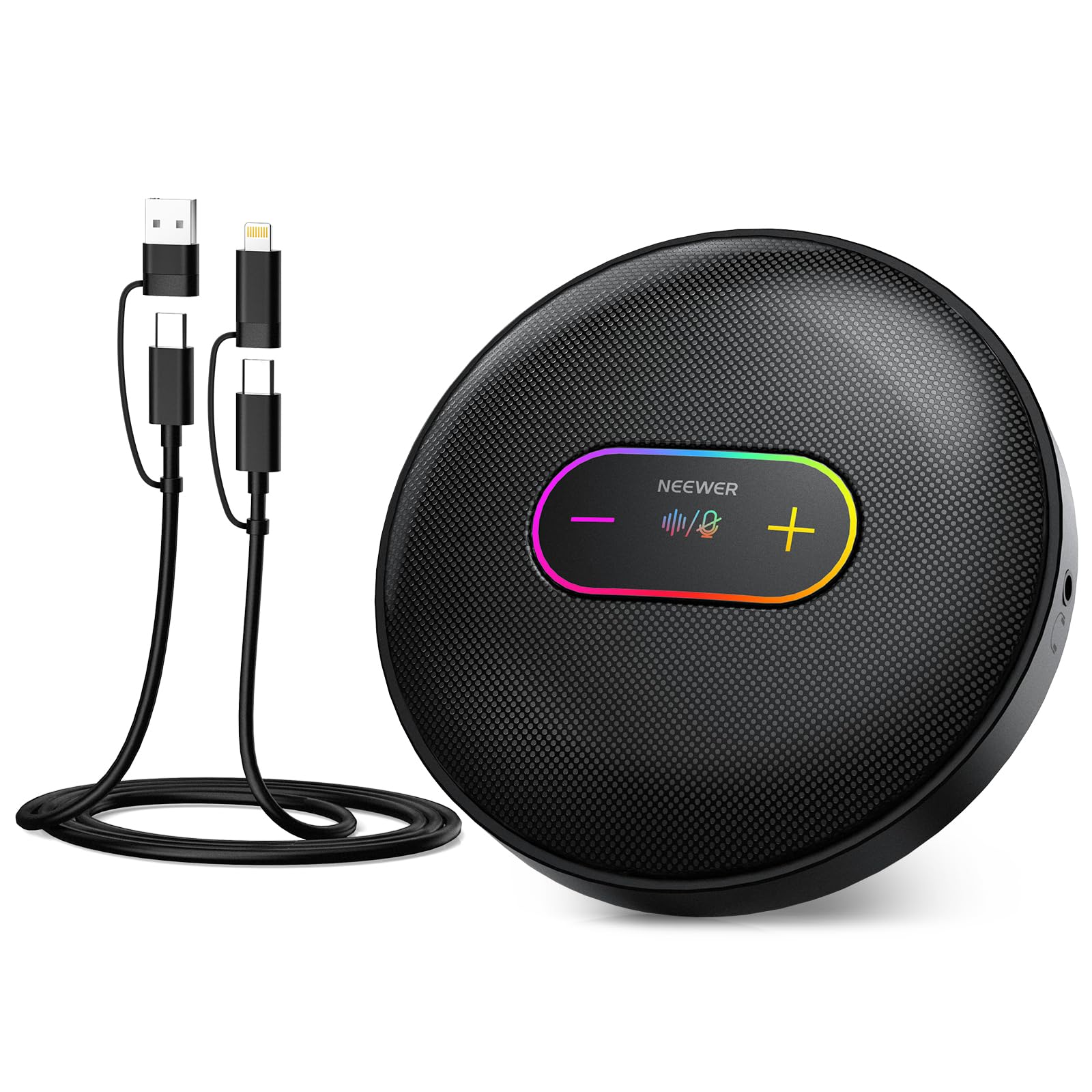 

NEEWER UM04 USB Tabletop Omnidirectional with Mute Noise Compatible with Windows and for Online Meeting Recording and Skype Teaching Microphone,