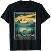 Yellowstone Nationalpark Vintage Berge Abenteuer T-Shirt