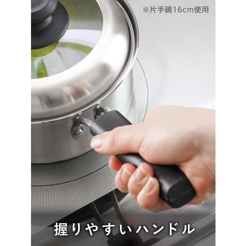 Wahei Freiz 24cm Stainless Steel Double-Handled Pot with Lid, Gas and Induction Compatible, Thick Bottom, Roser RB-2318