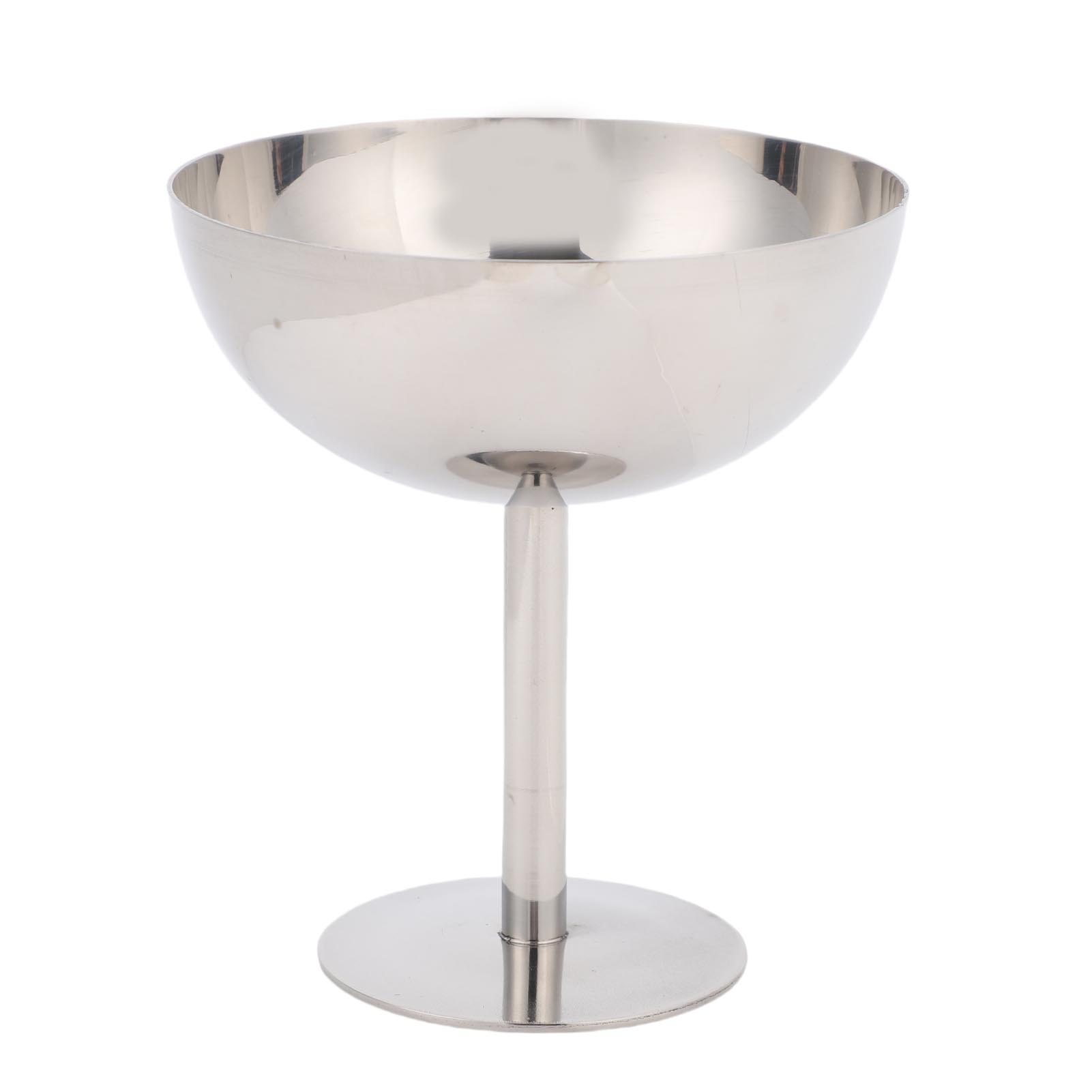 Креманка на ножке, можно мыть в посудомоечной машине, из нержавеющей стали 304, десертная чаша на ножке для коктейлей, салатов, фруктов