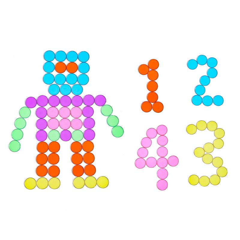 Transparenter Magnetischer Scheiben- und Stangen-Satz für den Kindergarten - Mathe- und Naturwissenschafts-Lehrspielzeug