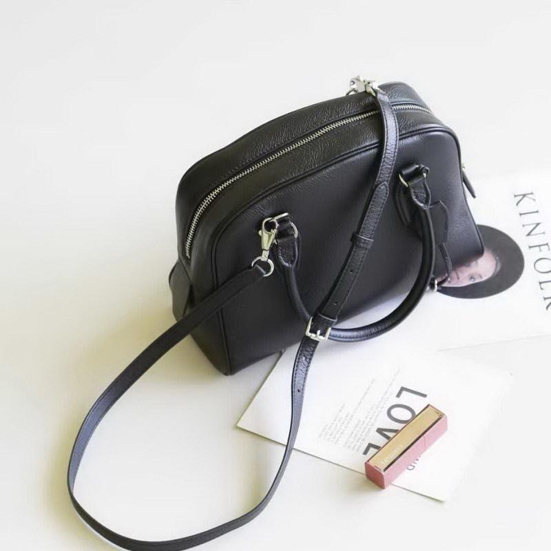 2026 Neue Damen-Tasche aus echtem Leder, Oberleder, Kissen-Tasche, Bowling-Tasche, Handtasche, Einzel Schulter, Grenzüberschreitende Tasche