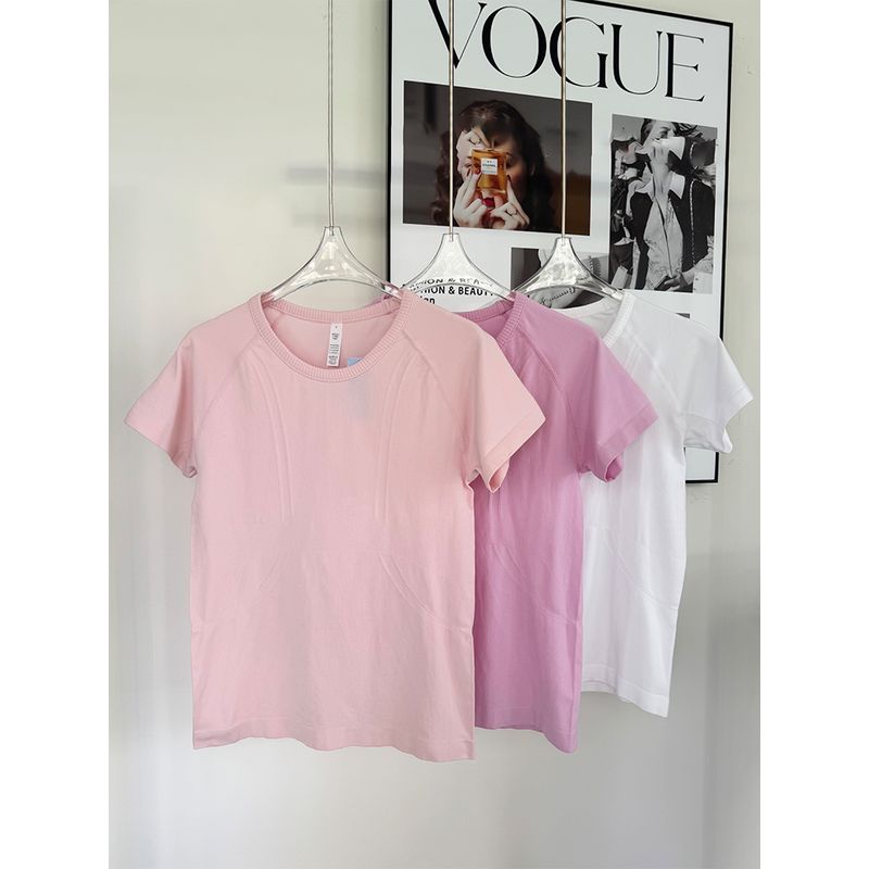 

Быстросохнущая футболка женская весна-лето бесшовная спортивная с коротким рукавом для бега, тренировок, одежда для активного отдыха, альпинизма, дышащая тренировочная одежда