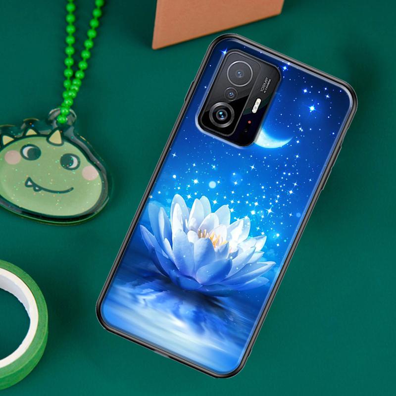 Lotus Blue White Flowers Case For POCO F5 X5 X3 Pro X4 F4 GT F3 M5s C40 Cover For Xiaomi 13 12 Lite 11T 12T Pro 12X