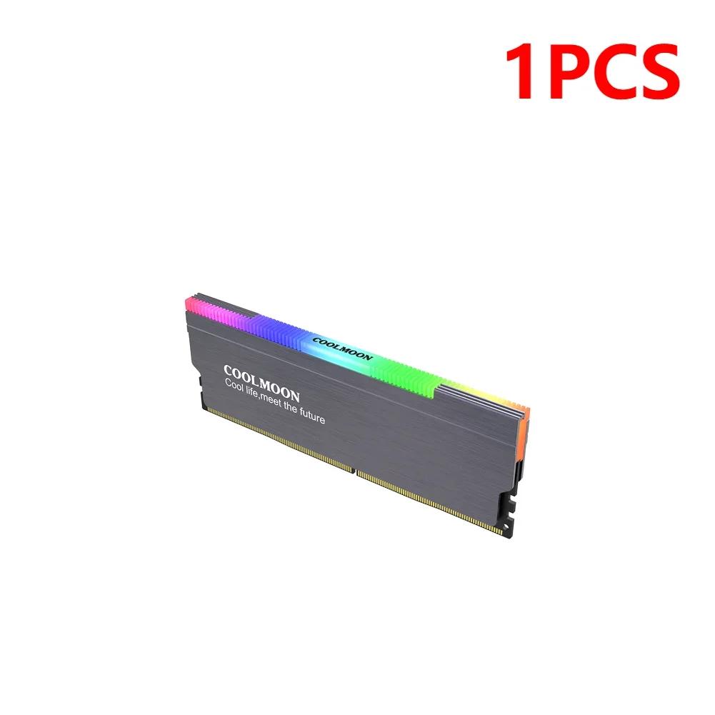 5V-3PIN ARGB DDR Memory RAM Cooler Aura Sync Heat Spreader Cooler with Thermal Silicone Pad for Desktop Computer PC Memory
