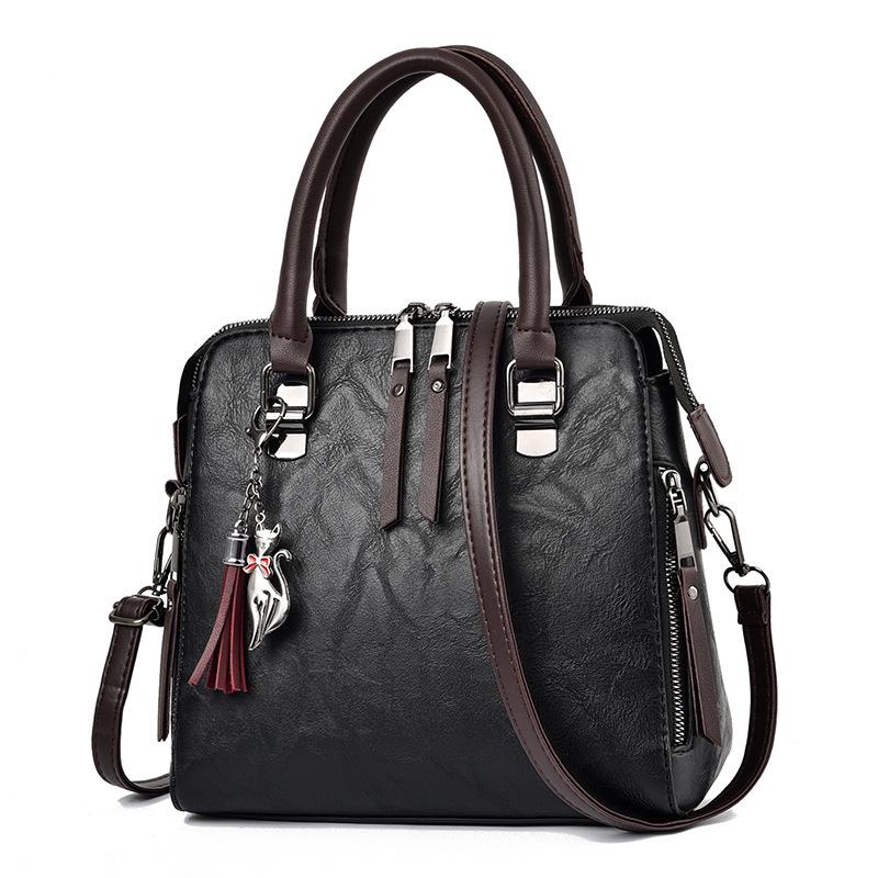 Yogodlns Bolso de cuero para mujer Bolsos de hombro tipo bandolera con borlas Totes