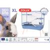 ZOLUX Cage rongeur surélevée Néolife - 3 étages pour lapin - 99 x 54 x 114 cm - Bleu