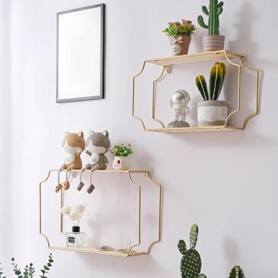 Prateleira de Armazenamento Suporte de Armazenamento Montado na Parede Sem Perfuração Anti-Ferrugem Prateleira de Exibição para Sala de Estar Quarto Banheiro