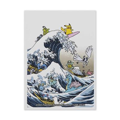 Overseas TCG Big Wave Pikachu Friends Card Sleeves Pokémon Center Pokémon & (65 Sleeves)