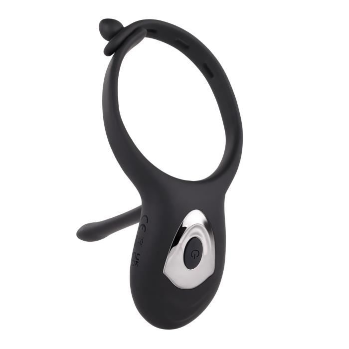 Cockring Vibrant - ZERO TOLERANCE - Mr. Tickler - Silicone - Noir - 10 modes de vibration