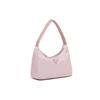 Prada Re-Edition Triangle Logo Solid Color Fabric Underarm Tote Shoulder Bag Women Bags Pink 1NE515_RDH0_F0E18