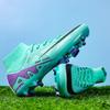Seamless Fly-woven Football Shoes High Broken Nails Lawn Spikes Girl Student Training