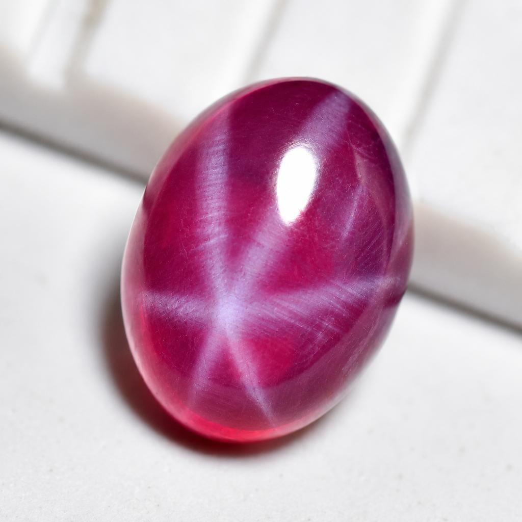 Natural RED Star Ruby Oval Shape 14 Ct Stunning CERTIFIED Gemstone Loose