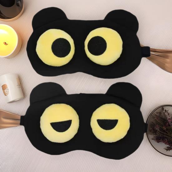 Cute Eye Mask for Sleep Soft Comfortable Sleep Mask Relieve Stress Fatigue Adjustable Straps Eye Shield for Travel Home Use