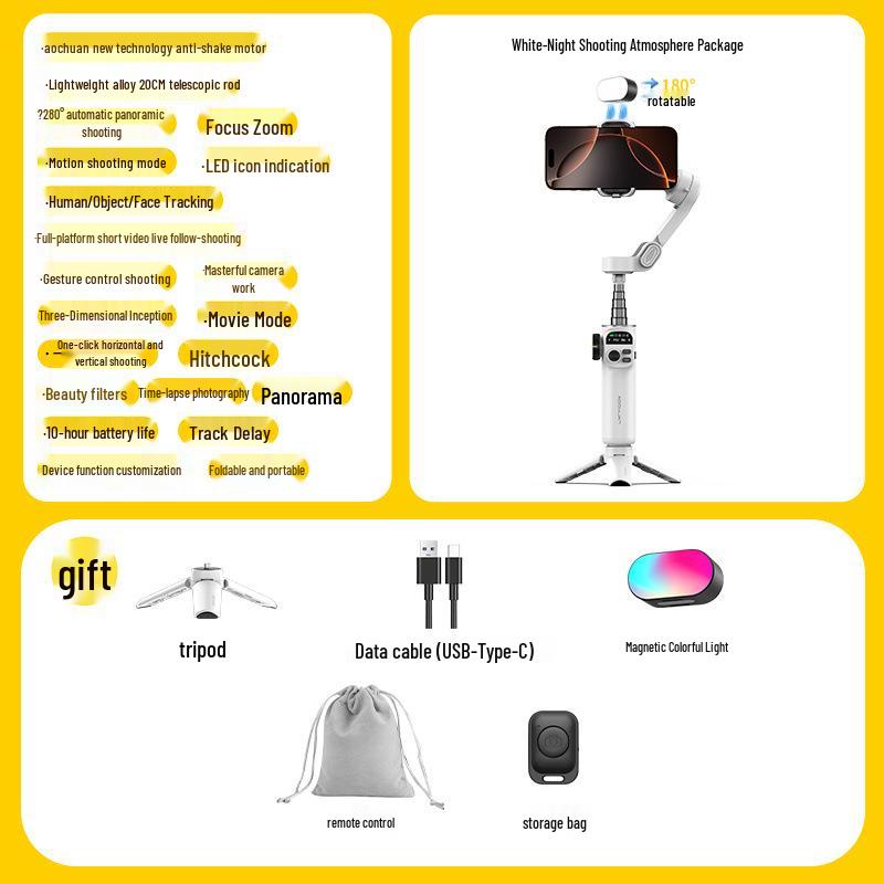 X2 Mobile Stabilizer: Portable Anti-Shake Gimbal & Selfie Stick for Video & Photo