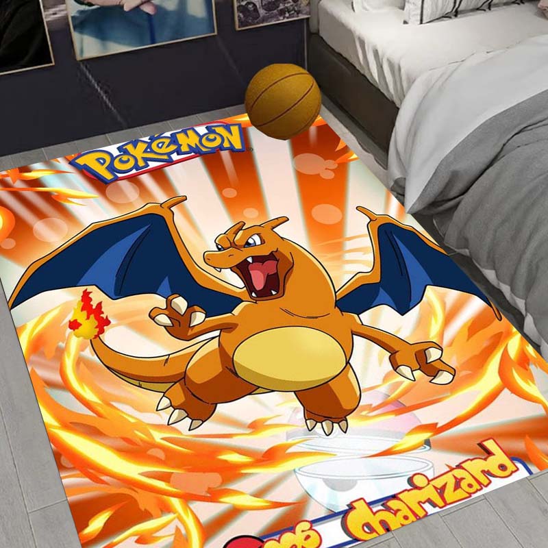 Charizard Charmander Pokemon Living Room Non-Slip Area Rug Soft Carpet for Bedroom Kids Playroom Sofa,Home Decor Doormat Gift-22