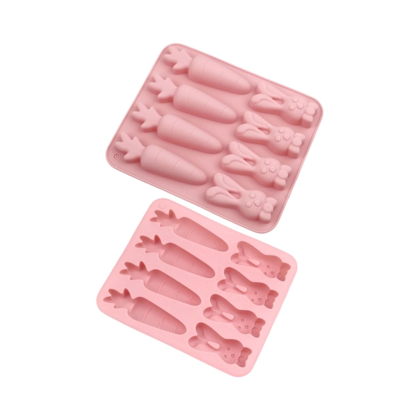 8 Consecutive Easter Cartoon Silicone Soap Molds, Baking And Ice Making Molds One Size розовый