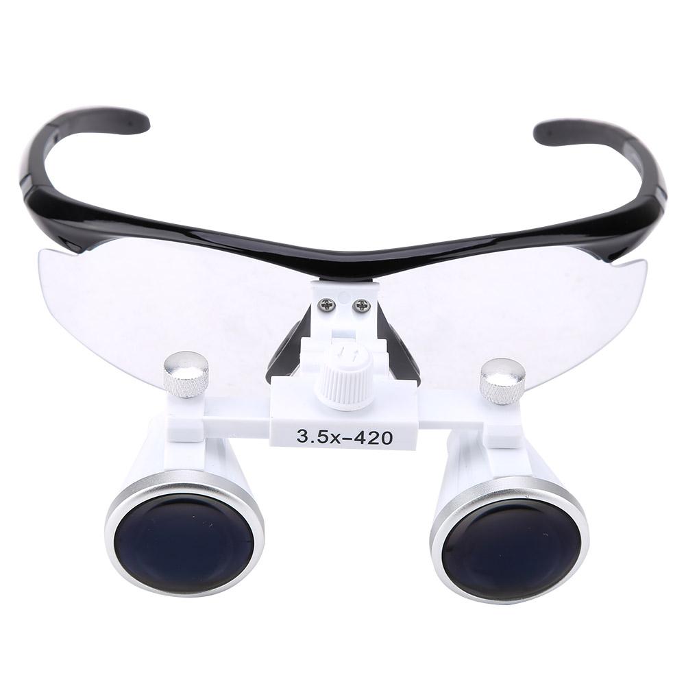 

Medical Tool 3.5X Headband Binocular Loupes 320 420mm Dental Magnifier 60 80mm Dentist Loupe