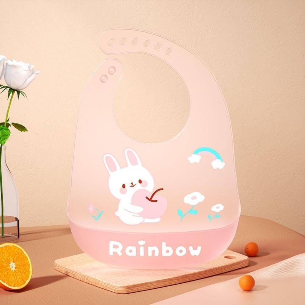 Soft Silicone Baby Bibs Waterproof Baby Feeding Stuff Portable Kids Feeding Bib
