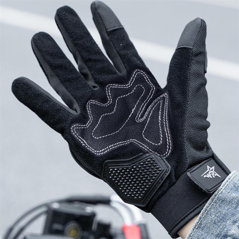 Motorcycle Gloves for Summer Touchscreen Full Finger Motorbike Riding Gloves with Protection Shell