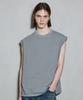 Burkeru 16-Count Single Oversized Vintage Artwork Sleeveless T-Shirt Gray