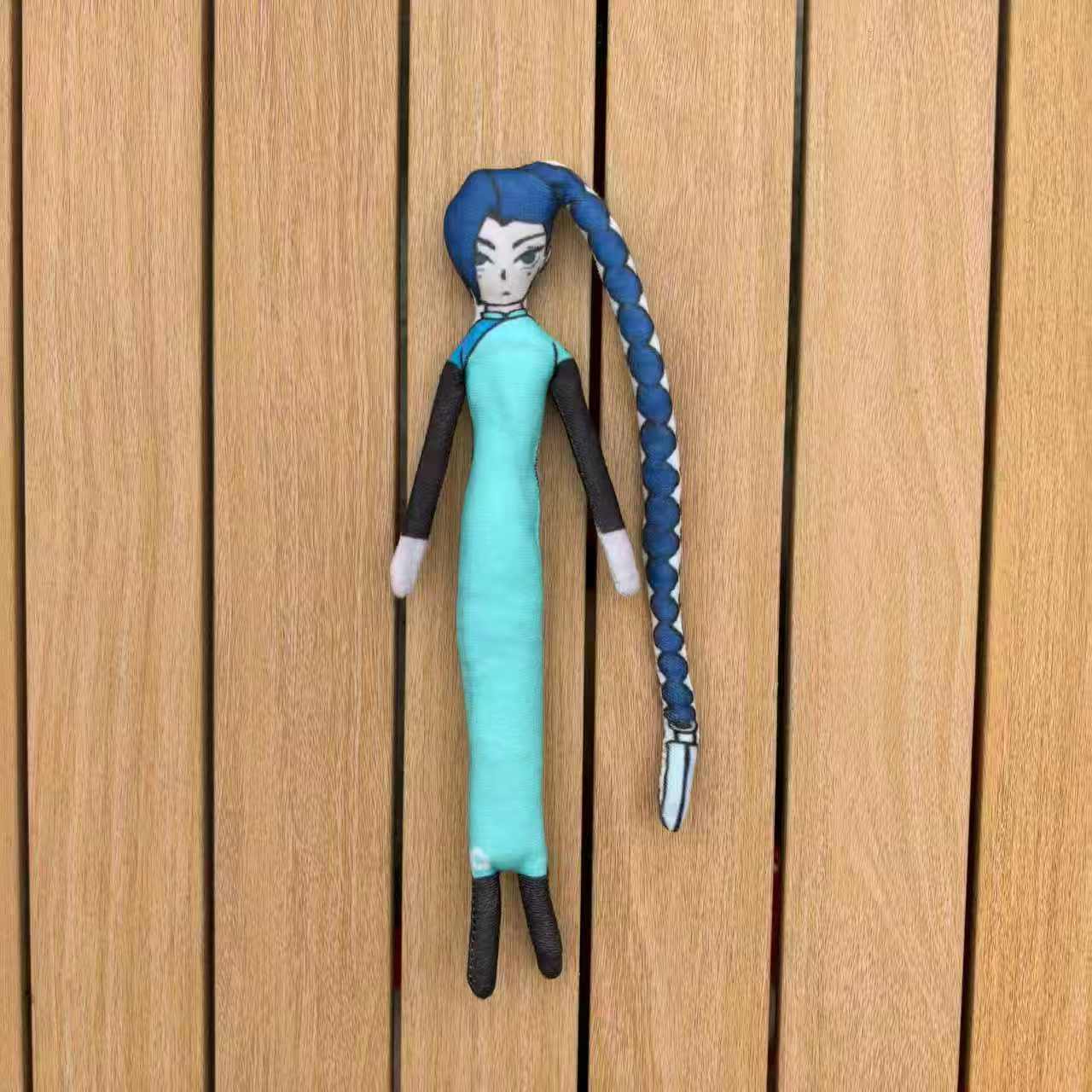 Spel Schaar Zeven Zeven Dertien Cosplay Pluche Poppen Handgemaakte Abstracte Draad Skelet Gevulde Speelgoed Halloween Rekwisieten Kamer Decoratie 28cm