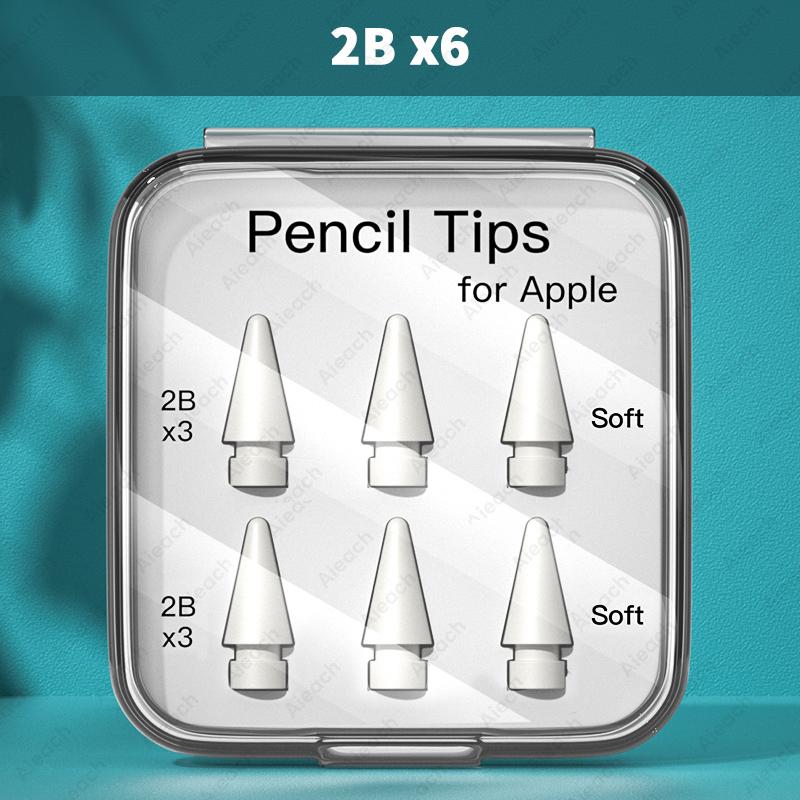 For Apple Pencil 1st 2nd 3rd USB-C Pro Tip For Apple Pencil Pen Nib Double Layer 2B HB 2.0 3.0 Soft Hard iPad Pencil Accessories