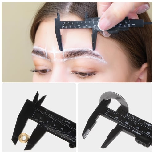 uxcell Mini Plastic Calipers, 80mm Vernier Calipers, Sliding Gauge, Portable Ruler Measuring Tool, Metric/Inch, Black, 10 Pieces