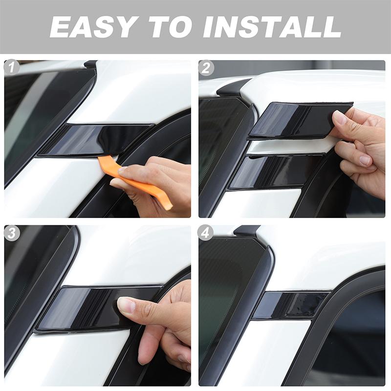 2Pcs For Toyota Land Cruiser Prado J250 LC250 2025 2025 Glossy Black A-Pillar Front Triangle Molding Trim Cover Car Accessories