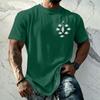 Men's Vintage Hawaiian Texture Printed Short Sleeve T Shirt Loose Fit Casual Summer Daily Wear Top for Outdoor Activities