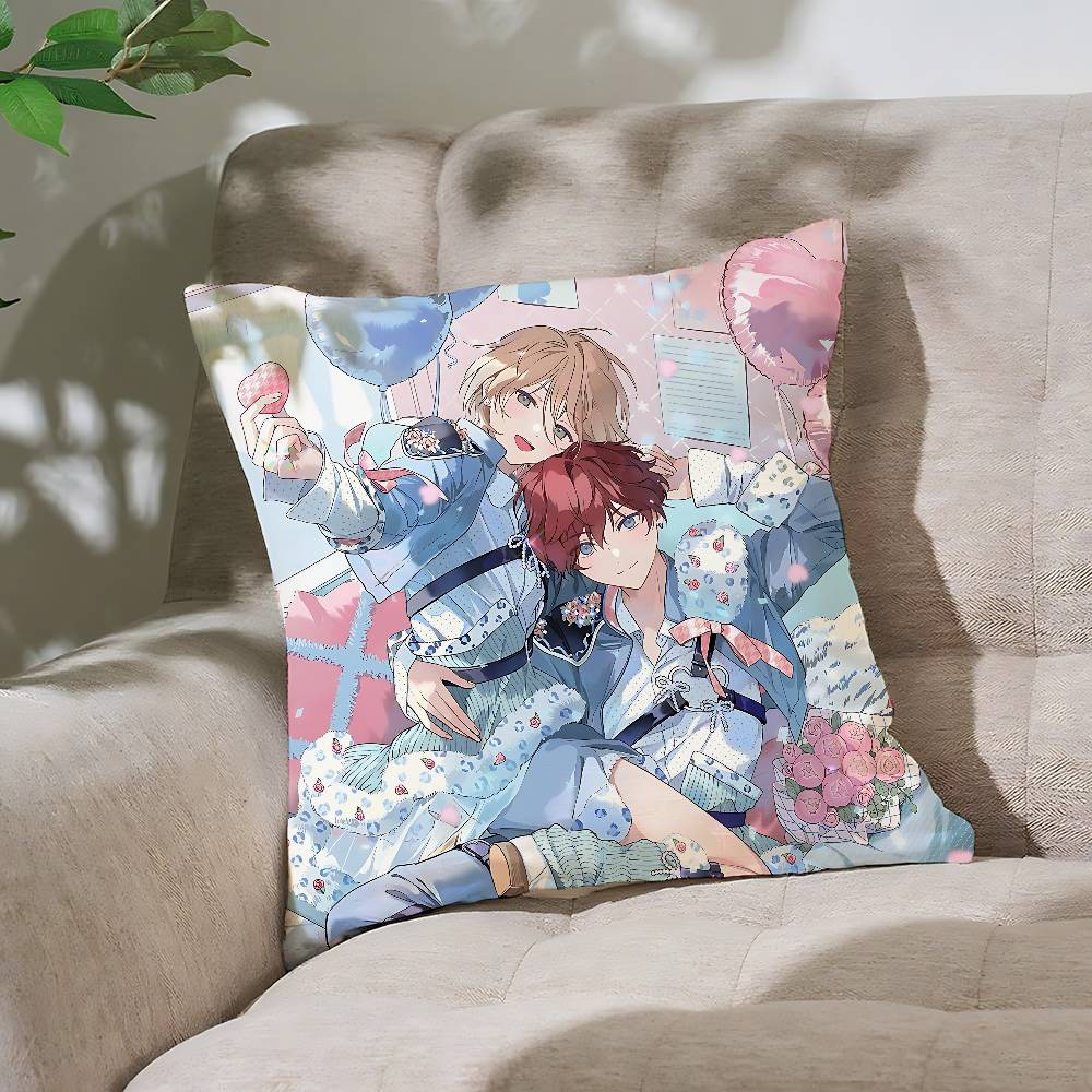 Ensemble Stars Pillow Case Throw Pillow Cover Nordic Vintage Style Cushion Covers Home Living Room Sofa Couch Seat Decor