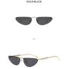 Women's Sunglasses, Triangular Cat Eye Sunglasses, Rimless Sunglasses.