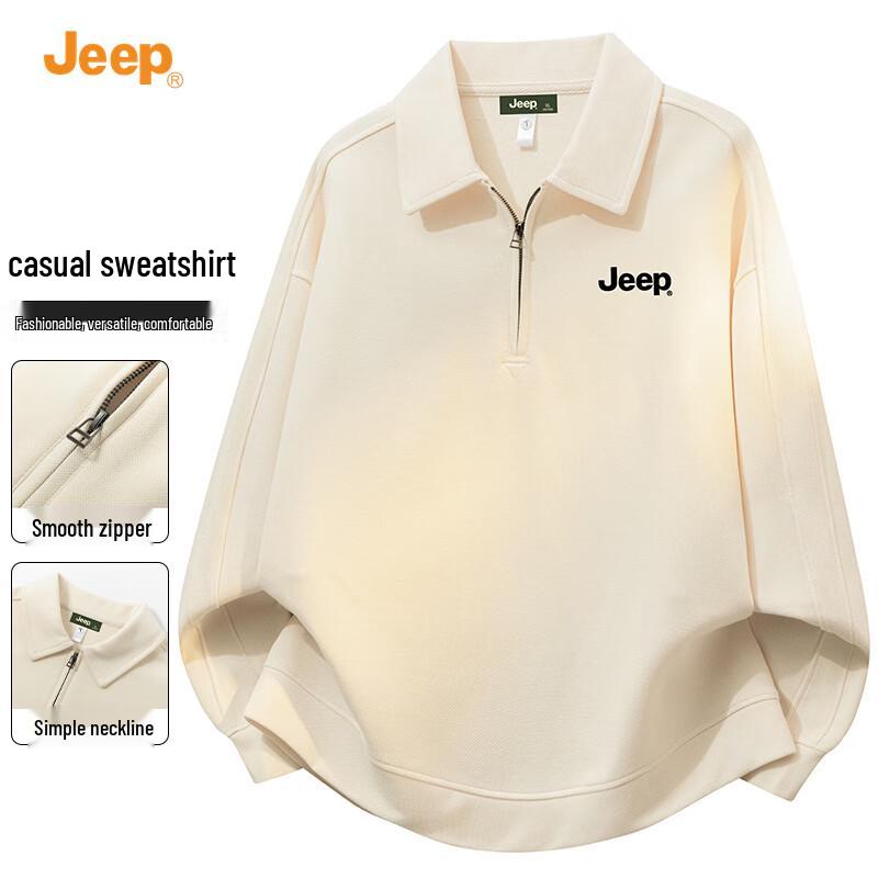 JEEP Men's Shirt Collar Sweatshirt