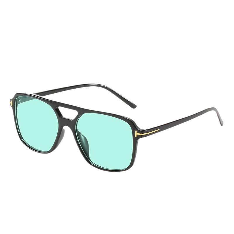 T-Shaped Double Beam Sunglasses Square Sunglasses Retro High-End Sunglasses