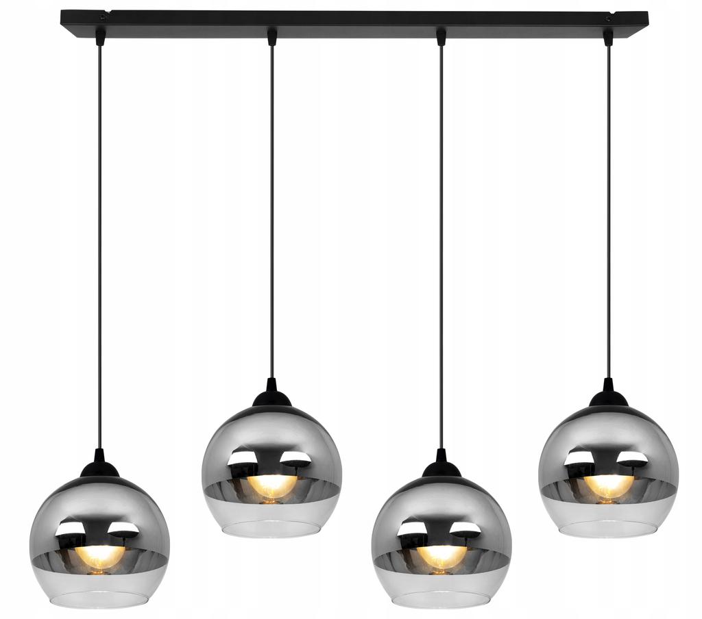 ELEGANT HÄNGENDE LAMPE, GLASLAMPE, CHROM LED