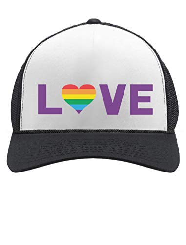 Love Wins Rainbow Hat LGBTQ Gifts Gay Pride Love Is Love Trucker Hats Mesh Cap Boné de beisebol para unissex Four Seasons
