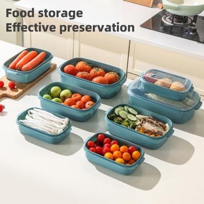1/3Pcs Food Storage Box BPA Free Heat-Resistant Stackable Design Storage Organizer Microwave-heated Lunch Box with Lid