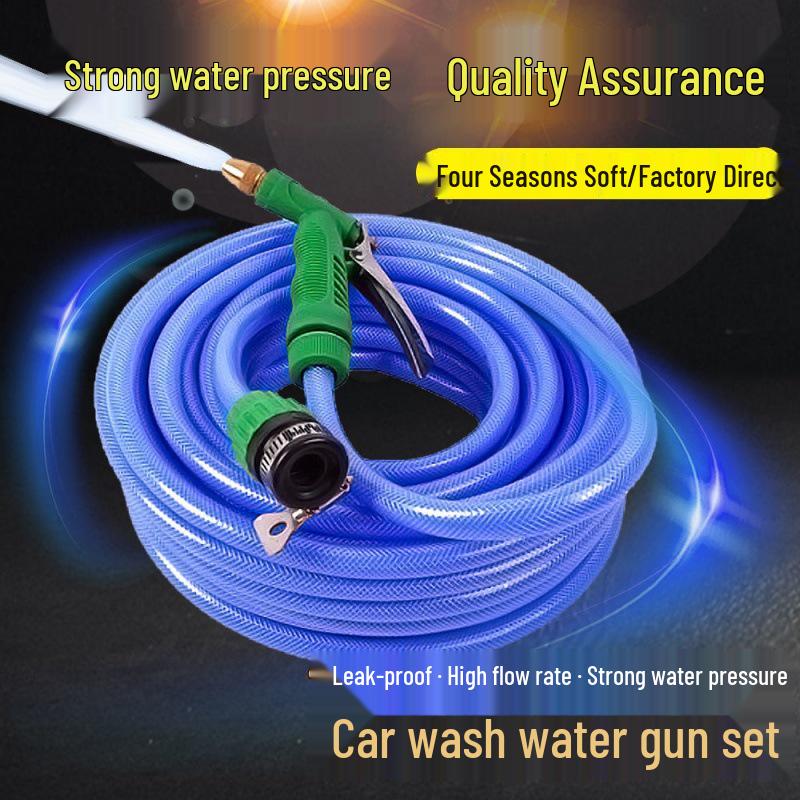High-Pressure Car Wash Water Gun Set with Antifreeze Hose for Cleaning and Watering