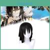 Stylish Black Layered Short Hair Wig For Cosplay Demon Slayer Kimetsu No Yaiba