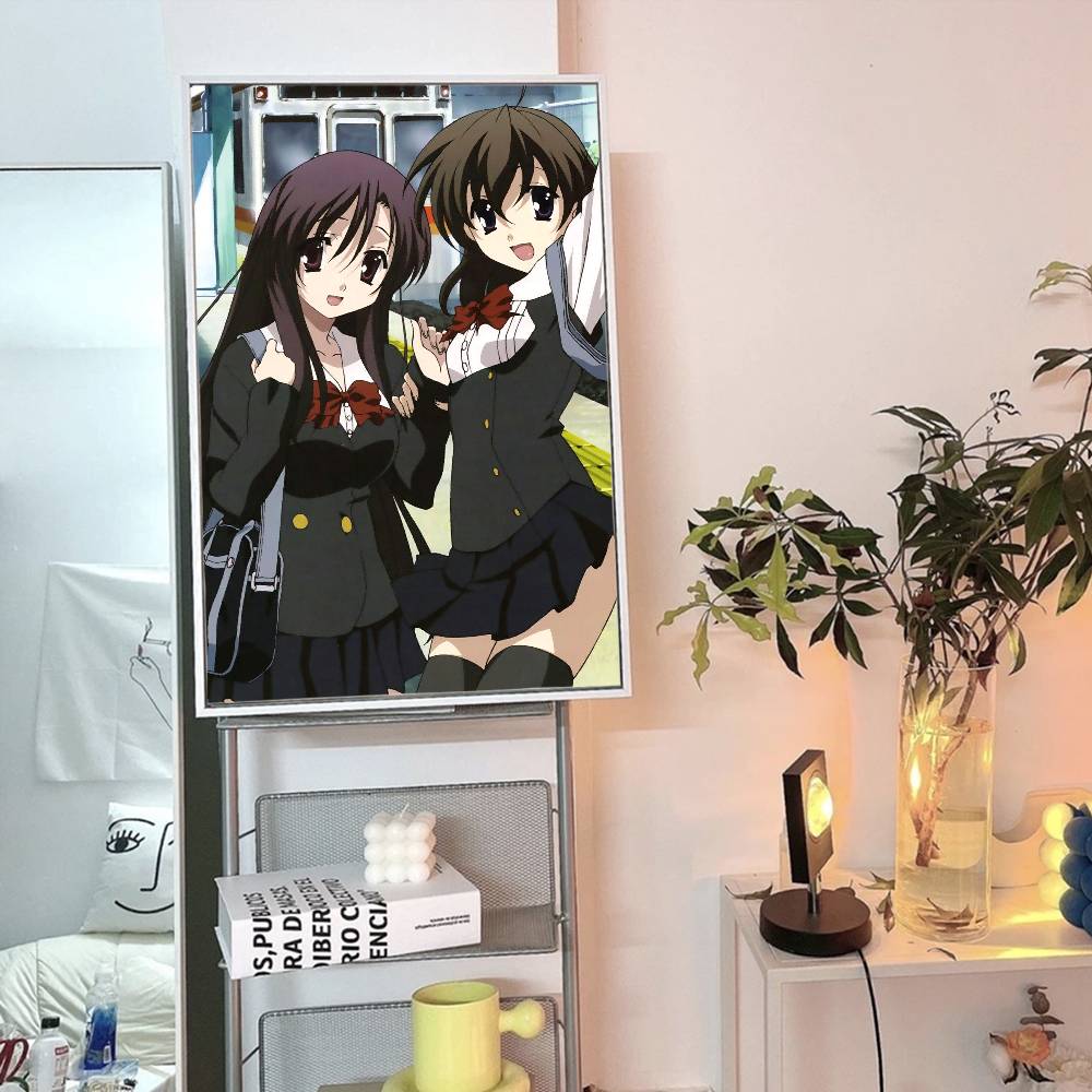 Anime S-School Days Katsura Kotonoha Vintage Posters Sticky Retro Kraft Paper Sticker DIY Room Bar Cafe Kawaii Room Decor