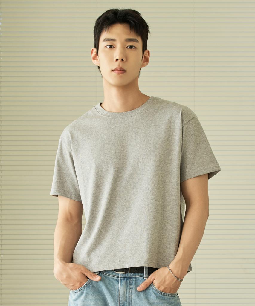HYOJI 26 Ss Crop Short Sleeve T-Shirt (Round/U-Neck) (Type B)