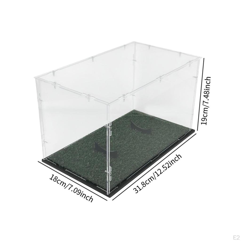 Acrylic Rugby Ball Display Box 12.5x7x7.4inch Accessory Versatile Dustproof Sturdylightweight