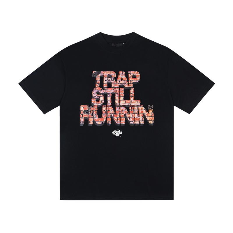 Hip Hop Graffiti Letter Graphic T-shirt Casual Short Sleeve Crew Neck Streetwear Top S