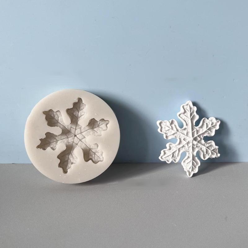 Reusable Silicone Snowflake Molds For Festival Party Decorations And Baking Supplies Seasonal Ornament Mould