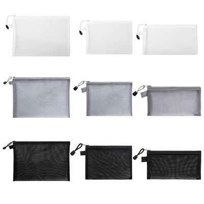 Nylon Pen Bag A4 A5 A6 Pencil Case New Clear Zipper Pouch  Office
