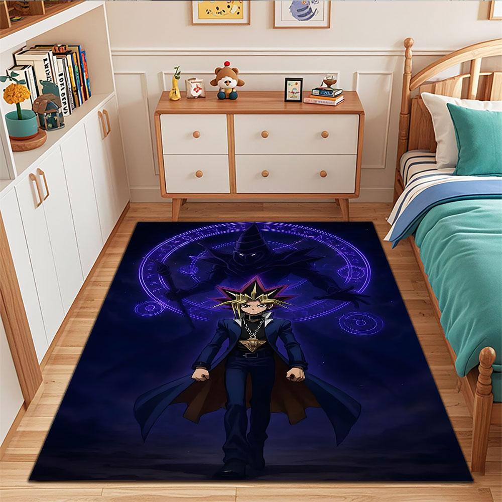 "Dark Sorcerer and Young Hero Design" Patterned carpet, suitable as a non slip play mat for the living room and bedroom sofa