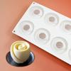 Elegant 8 Cavity Silicone Mousse Mold Dessert Moulds Rose Shaped Chocolate Mould